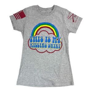 Grunt Style “This Is My Killing Shirt" T-shirt Women's Small Cotton Rainbow USA